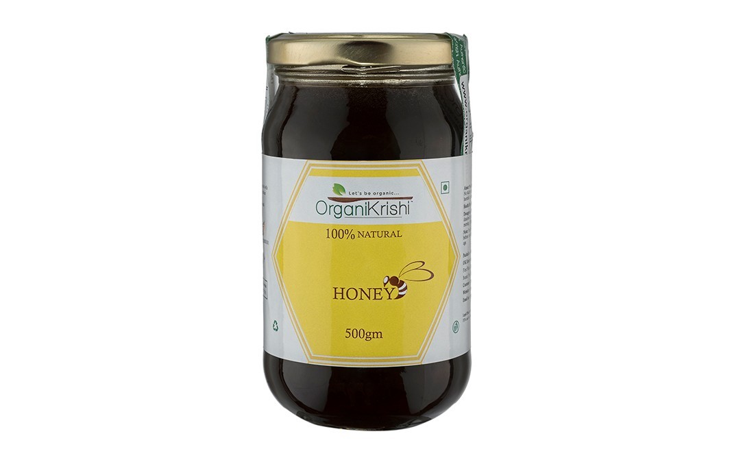 OrganiKrishi 100% Natural Honey    Glass Jar  500 grams